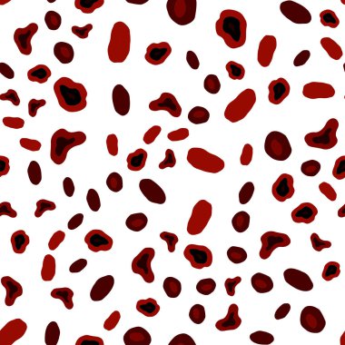 Koyu kırmızı daire şekilleriyle birlikte sorunsuz düzen vektör. İllüstrasyon renkli soyut daireler parlayan ayarlanmış. Desen tasarım pencere panjur, perdeler.