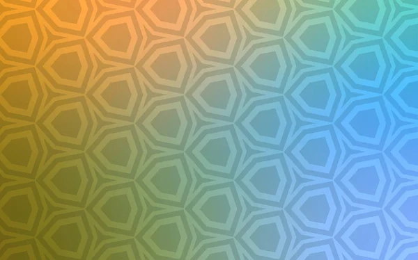Світло Блакитний Зелений Векторний Фон Гексагонами Ілюстрація Набором Барвистих Гексагонів — стоковий вектор