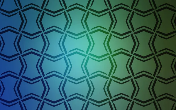 Azzurro Disposizione Vettoriale Verde Con Linee Piatte Illustrazione Moderna Geometrica — Vettoriale Stock