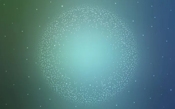 Light Blue Green Vector Texture Milky Way Stars Modern Abstract — Stock Vector