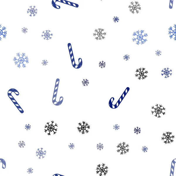 Σκούρο Μπλε Διάνυσμα Αδιάλειπτη Φόντο Νόστιμα Γλυκά Χριστούγεννα — Διανυσματικό Αρχείο