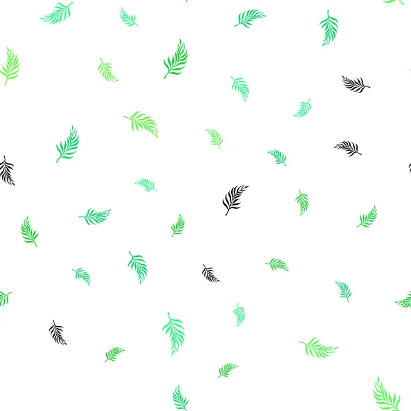 Vecteur Vert Clair Motif Élégant Sans Couture Avec Des Feuilles — Image vectorielle