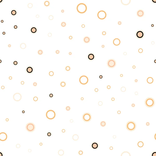 Modèle Sans Couture Vecteur Orange Clair Avec Des Sphères Illustration — Image vectorielle
