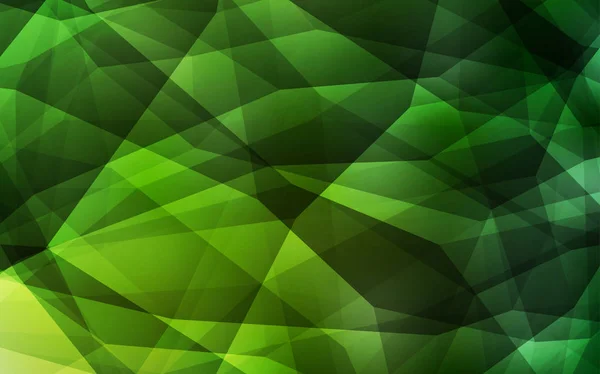 Ljus Grön Vektor Abstrakt Polygonal Mall Helt Färg Illustration Månghörnigt — Stock vektor