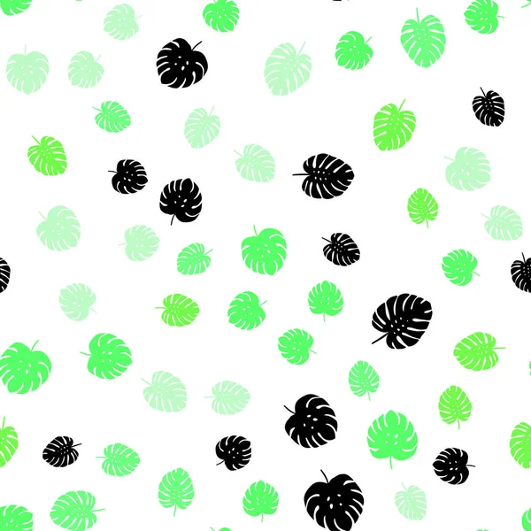 Hellgrüner Vektor Nahtlos Eleganter Hintergrund Mit Blättern Eine Elegante Helle — Stockvektor