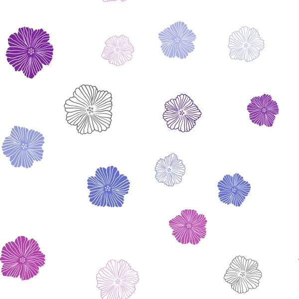 Σκούρο Ροζ Μπλε Διάνυσμα Απρόσκοπτη Αφηρημένα Φόντο Λουλούδια Λάμπει Έγχρωμη — Διανυσματικό Αρχείο