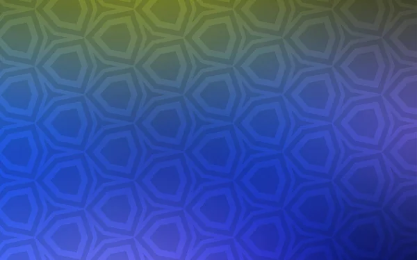 Bleu Clair Motif Vectoriel Vert Avec Hexagones Colorés Design Dans — Image vectorielle