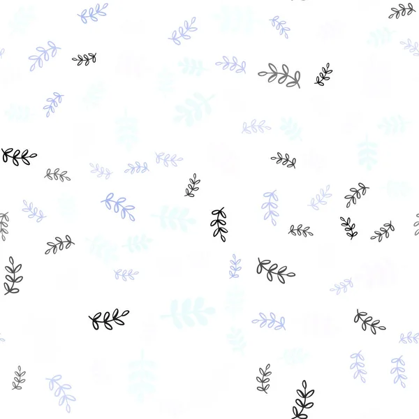 Ανοιχτό Ροζ Μπλε Διάνυσμα Απρόσκοπτη Φυσικό Υπόβαθρο Φύλλα Κλαδιά Εικονογράφηση — Διανυσματικό Αρχείο