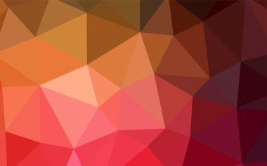 Koyu kırmızı, sarı vektör çokgen zemin. Poligonal illüstrasyon parlayan, hangi üçgen oluşur. Web siteniz için yeni bir doku.