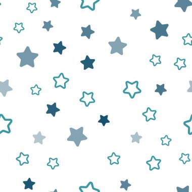 Açık mavi, sarı vektör sorunsuz arka plan renkli yıldız ile. Yıldız ile modern geometrik soyut resim. Kartvizit, Web siteleri için şablon.