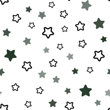 Koyu yeşil parlak yıldız ile sorunsuz düzen vektör. Bulanık arka plan gradyan ile üzerinde yıldız. Doku pencere Panjur, perdeler için.