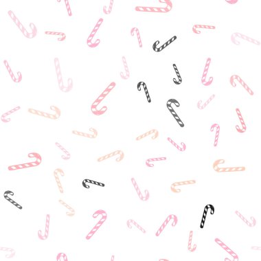 Hafif pembe, sarı vektör sorunsuz arka plan ile tatlı xmas lolipop.