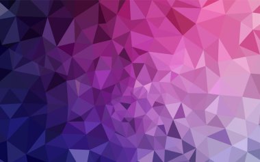 Koyu mor, pembe düşük Poli düzen vektör. Noktalı resim stili üçgenler ile yaratıcı çizimde. Desen için bir marka kitabın zemin.