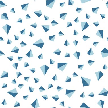 Koyu mavi üçgen ile kesintisiz, izometrik arka plan vektör. Glitter soyut resim üçgen şekiller ile. Desen tasarım kumaş, duvar kağıtları.