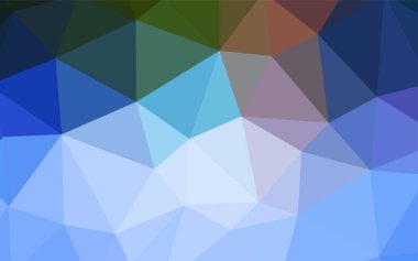 Koyu mavi, yeşil düşük Poli düzen vektör. Üçgenler ile modern soyut resim. İşiniz için yeni tasarım.