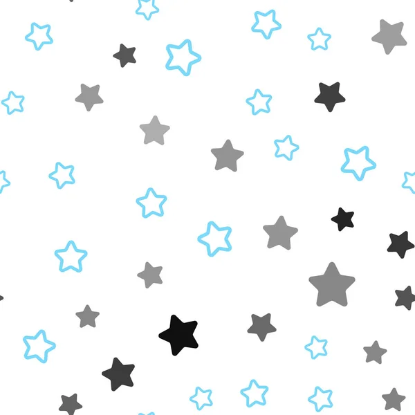 Plantilla Sin Costura Vectorial Azul Claro Con Estrellas Del Cielo — Archivo Imágenes Vectoriales