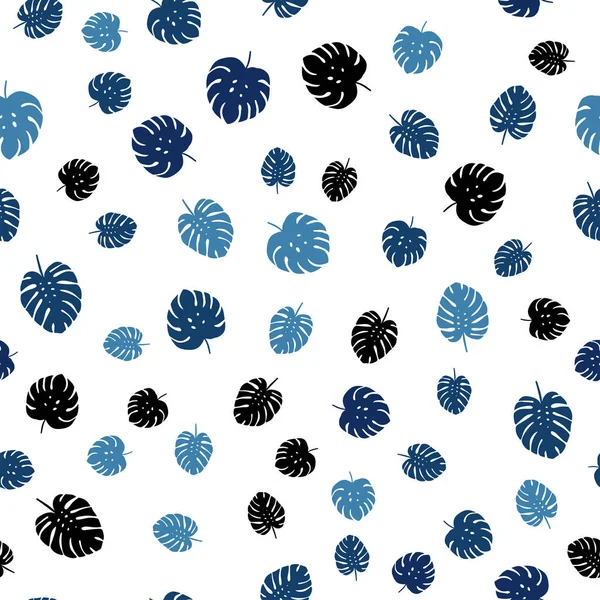 Светло Синий Вектор Бесшовные Элегантные Обои Листьями Декоративная Иллюстрация Рисунками — стоковый вектор