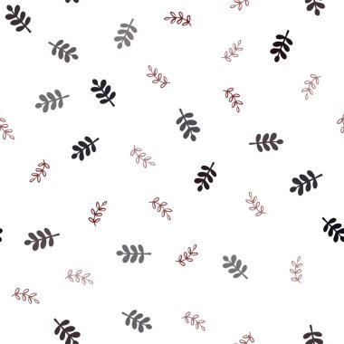 Koyu kırmızı vektör sorunsuz doodle arka plan yaprakları ile. Zarif bir parlak örnek yaprakları doğal tarzı ile. Desen tasarım kumaş, duvar kağıtları.