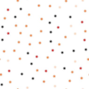 Işık kırmızı, sarı vektör sorunsuz düzeni ile parlak kar taneleri. Renkli dekoratif tasarım kar ile xmas tarzında. Desen tasarım kumaş, duvar kağıtları.