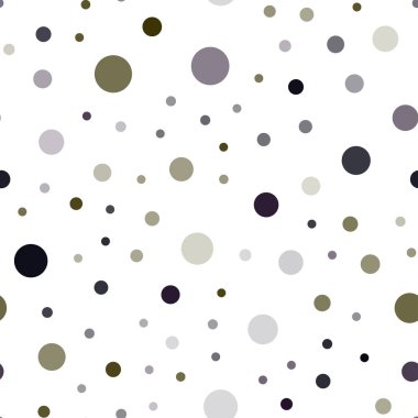 Karanlık çok renkli vektör küreler ile seamless modeli. Bulanık damla Glitter soyut Illustration yağmur. Duvar kağıdı, kumaş üreticileri için modaya uygun bir tasarım.