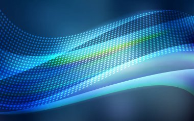 Noktalar, çizgiler ile ışık mavi vektör kapak. Renkli soyut daireler ve satır kümesi ile Illustration. Desen tasarım pencere Panjur, perdeler.