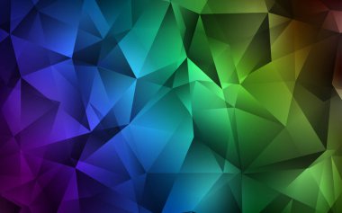 Koyu mavi, yeşil düzen hatları, üçgenler ile vektör. Modern soyut illüstrasyon renkli üçgenler ile. Akıllı tasarım, iş reklam için.