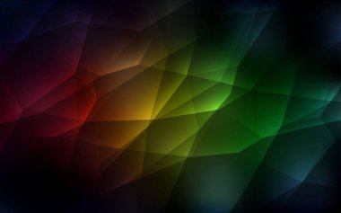 Koyu yeşil, kırmızı üçgen tarzı ile doku vektör. Üçgen doğa tarzı ile güzel illüstrasyon. Kitapçık, broşür için desen