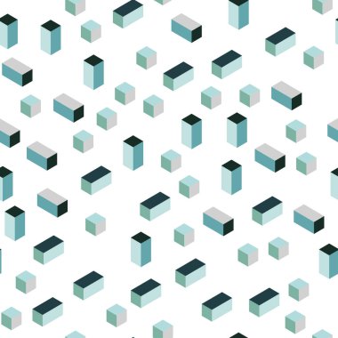 Açık mavi, yeşil vektör kesintisiz, izometrik arka plan dikdörtgenler ile. Glitter soyut resim dikdörtgen şekiller ile. Kartvizit, Web siteleri için şablon.