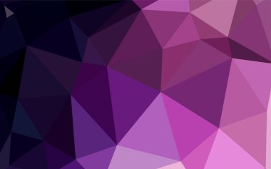 Koyu mor, pembe düşük Poli doku vektör. Noktalı resim stili üçgenler ile yaratıcı çizimde. İş tasarımınız için yeni stil.