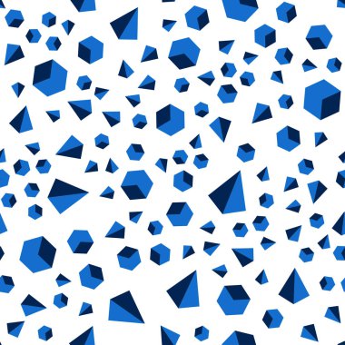 Koyu mavi küpleri ile poligonal tarzı ile kesintisiz, izometrik desen vektör. Satırlar rhombus renkli gradyan ile. Doku pencere Panjur, perdeler için.