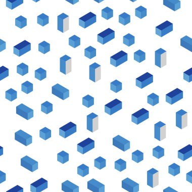 Mavi vektör kesintisiz, izometrik arka plan ile dikdörtgen ışık. Dikdörtgenler ile soyut degrade illüstrasyon. Tasarım için duvar kağıdı, kumaş üreticileri.