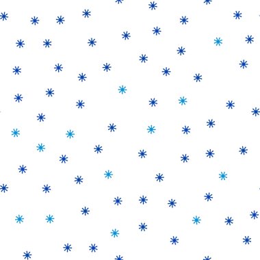 Hafif mavi vektör renkli kar taneleri ile sorunsuz doku. Modern geometrik soyut illüstrasyon kar taneleri ile. Kartvizit, Web siteleri için şablon.