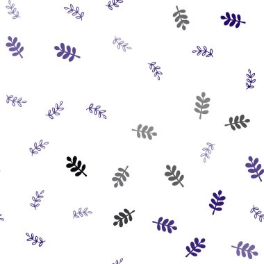 Koyu mavi, kırmızı yaprakları ile sorunsuz doodle doku vektör. Gradyan ile zarif doğal desen yapraklarda. Desen tasarım kumaş, duvar kağıtları.