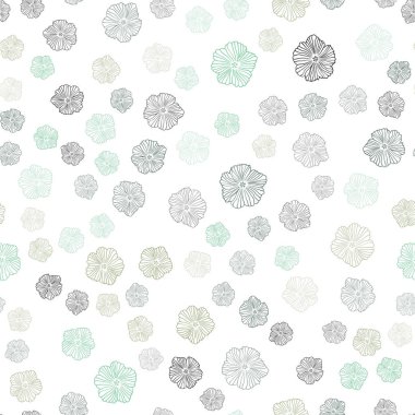 Açık mavi, yeşil vektör sorunsuz zarif arka planını çiçekler. Yeni renkli resimde çiçekli. Kartvizit, Web siteleri için şablon.