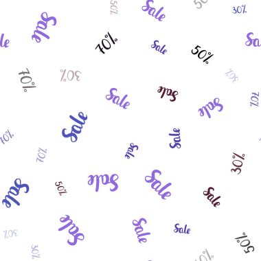 Koyu mavi, kırmızı 30, 50, %70 satış ile sorunsuz şablon vektör. Renkli illüstrasyon izole satış fiyatları ile parlayan. Reklamlar alışveriş sezon satış için şablon.