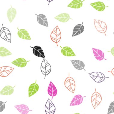 Işık çok renkli vektör yaprak ile sorunsuz arka plan. bulanık arka plan gradyan ile yapraklarda. Duvar kağıdı, kumaş üreticileri için modaya uygun bir tasarım.