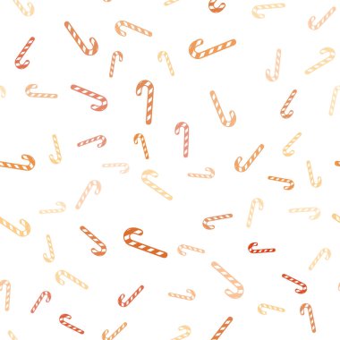 Işık kırmızı, sarı vektör sorunsuz doku ile Noel tatlılar, şekerler.