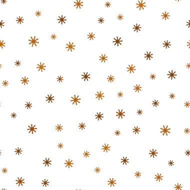 Koyu turuncu vektör güzel kar taneleri ile sorunsuz kapak. Soyut şablonundaki kar ile renkli resimde parlayan. Kartvizit, Web siteleri için şablon.