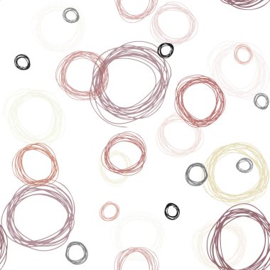 Açık yeşil, kırmızı vektör küreler ile seamless modeli. İllüstrasyon renkli soyut daireler parlayan ayarlanmış. Desen tasarım kumaş, duvar kağıtları.