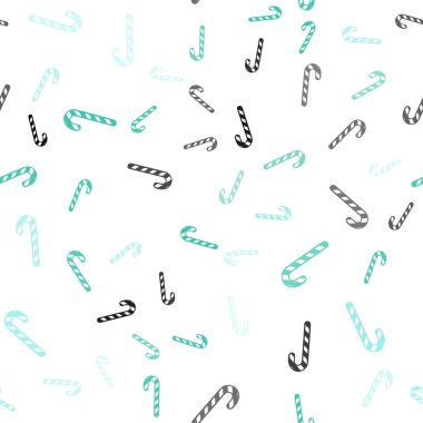 Işık yeşil vektör sorunsuz şablon tatlı Noel sopa ile.