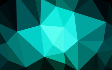 Koyu mavi, yeşil poligonal arka plan vektör. Glitter soyut resim zarif bir üçgen ile. Afiş için tamamen yeni şablon.