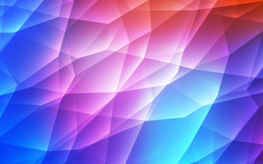 Açık mavi, kırmızı vektör arka plan poligonal tarzı ile. İllüstrasyon renkli üçgenler dizi. Reklam için desen.