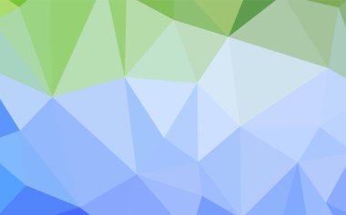 Açık mavi, yeşil vektör üçgen mozaik doku. Çokgen şekilleri ile bir örnek. Web siteniz için yeni bir doku.