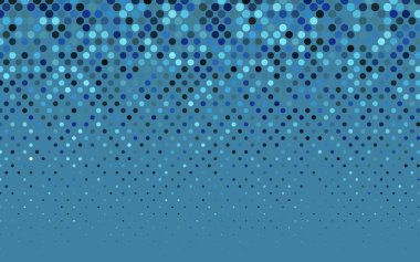 Işık Mavisi vektör kırmızı bayrak, üzerinde daireler ve noktalar var. Donut arka planı. Yaratıcı Tasarım Şablonu. Teknolojik yarım ton çizimi.