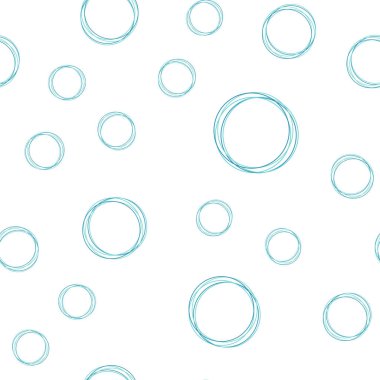 Açık mavi, yeşil vektör disklerle sorunsuz doku. Kabarcıkları ile soyut tarzda bulanık dekoratif tasarım. Desen tasarım kumaş, duvar kağıtları.