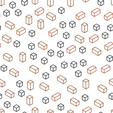 Işık turuncu vektör doku dikdörtgen tarzı kesintisiz, izometrik. Glitter soyut resim dikdörtgen şekiller ile. Desen tasarım kumaş, duvar kağıtları.