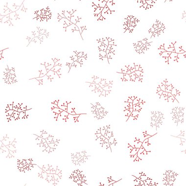 Işık kırmızı vektör sorunsuz doodle desen dalları ile. Beyaz arka plan üzerinde kabataslak karalamalar. Doku pencere Panjur, perdeler için.