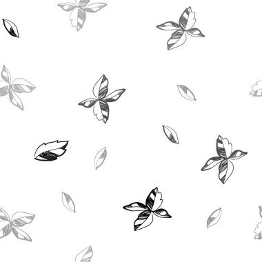 Koyu pembe vektör yaprak ile sorunsuz zemin. Dekoratif illüstrasyon soyut şablonundaki karalamalar ile. Kartvizit, Web siteleri için şablon.