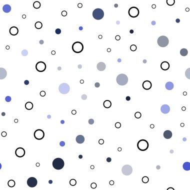 Koyu mavi noktalı sorunsuz zemin vektör. Bulanık daireler doğa tarzı ile güzel renkli resimde. Desen tasarım pencere Panjur, perdeler.