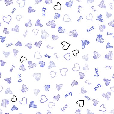 Hafif mor vektör ifade Love You, kalpleri ile sorunsuz zemin. Renkli gradyan ifade Love You, kalpleri soyut tarzda. Desen için modaya uygun kumaş, duvar kağıtları.